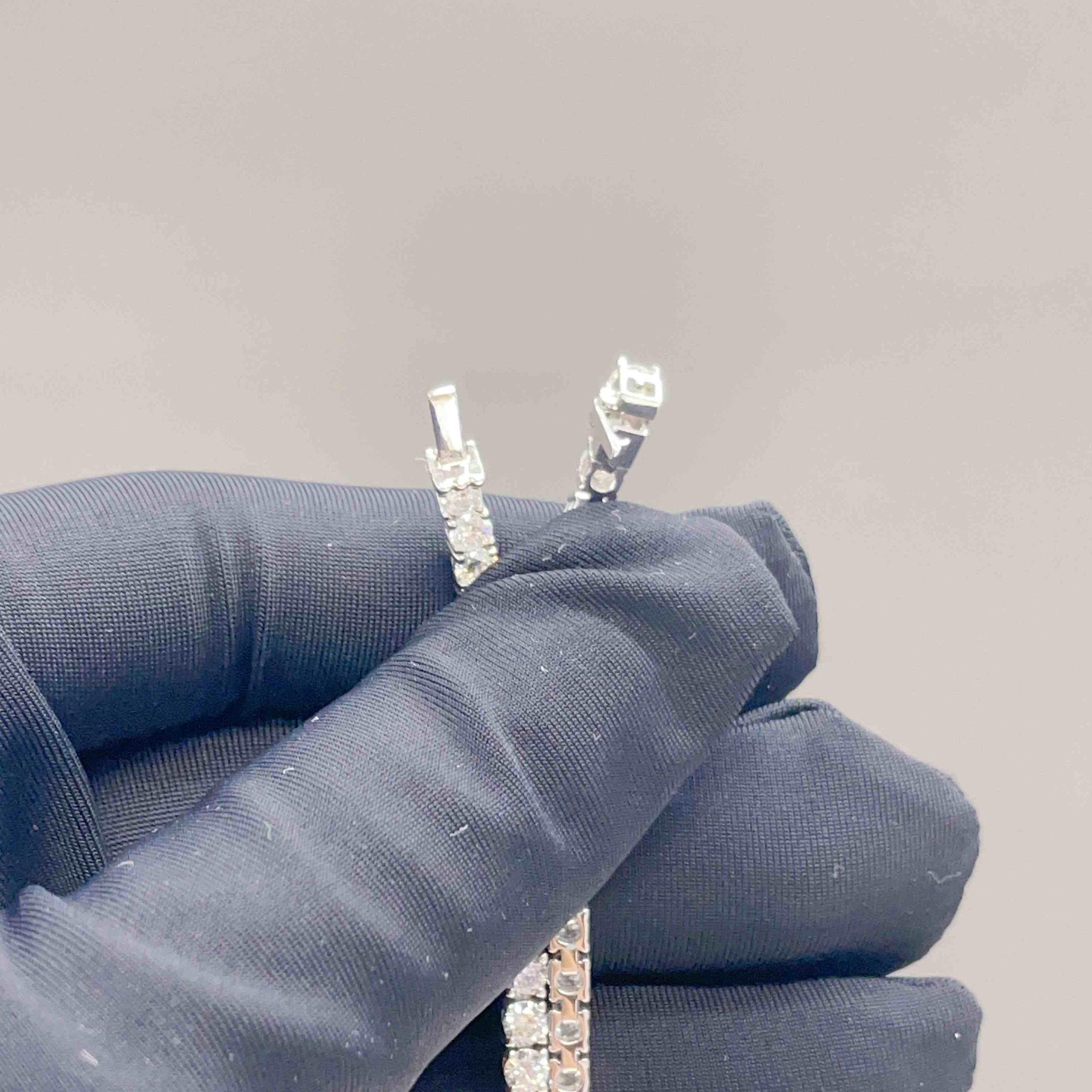 Celoray Customized 18K White Gold 5.5CTTW Lab Diamond Tennis Bracelet Celoray Customized 18K White Gold 5.5CT VS 3MM Lab Diamond Tennis Bracelet