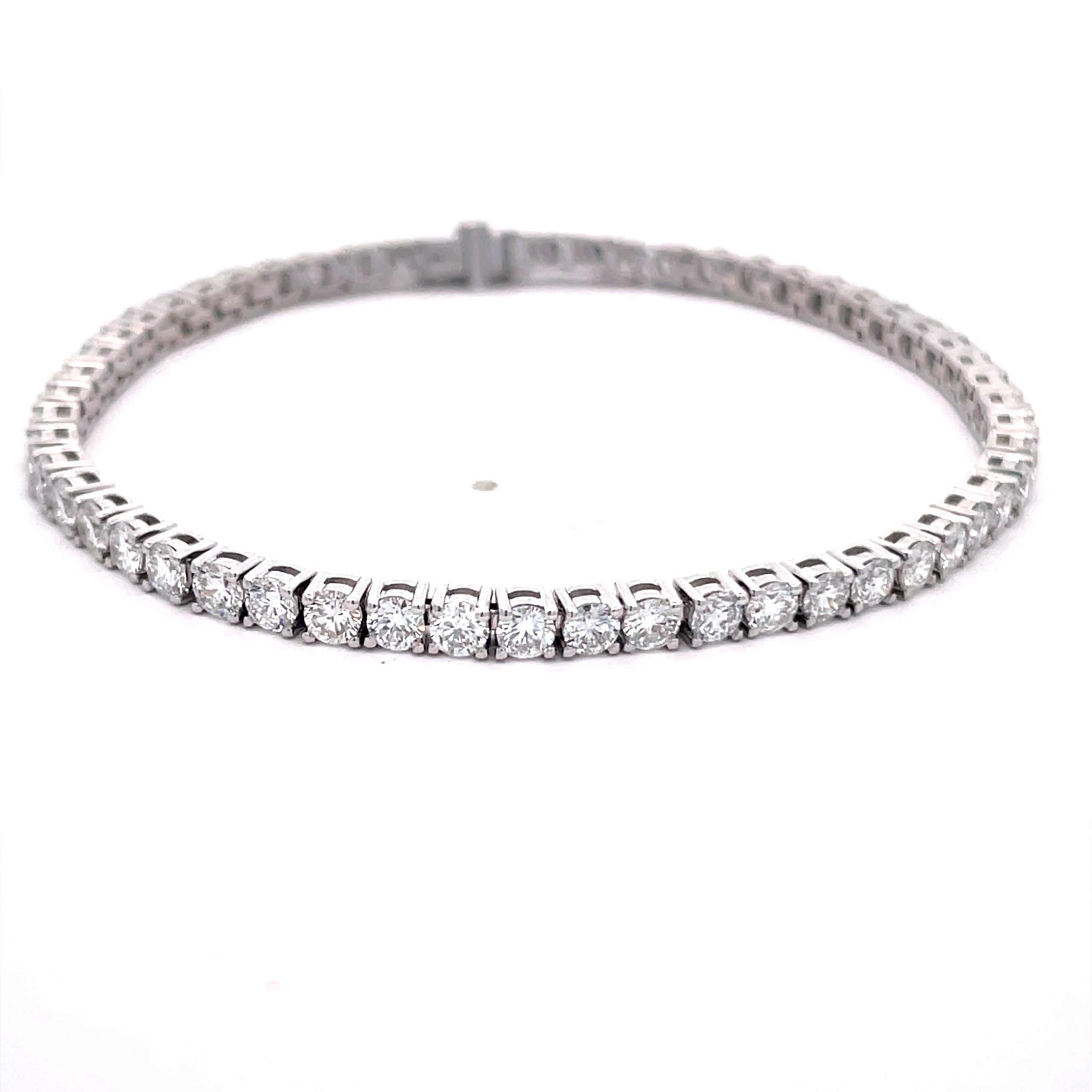 Celoray Customized 18K White Gold 5.5CTTW Lab Diamond Tennis Bracelet Celoray Customized 18K White Gold 5.5CT VS 3MM Lab Diamond Tennis Bracelet