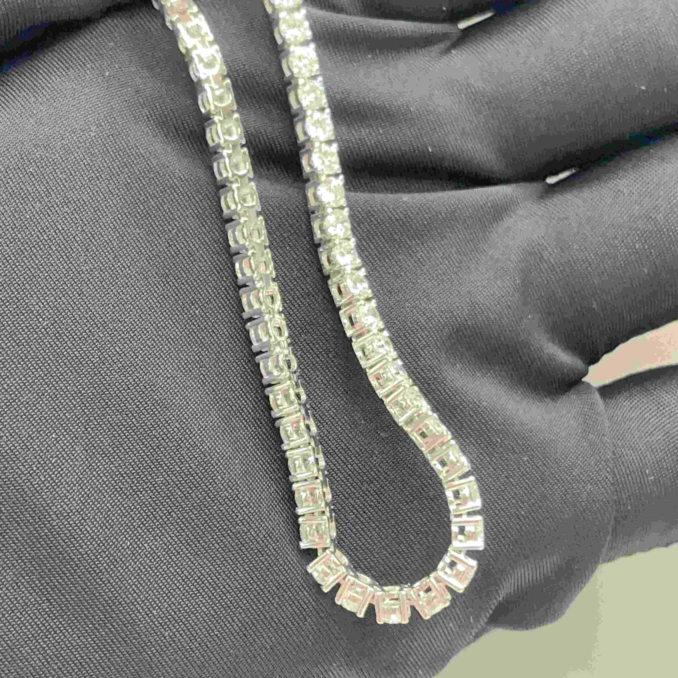 Celoray Customized 18K White Gold 5.5CTTW Lab Diamond Tennis Bracelet Celoray Customized 18K White Gold 5.5CTTW Lab Diamond Tennis Bracelet