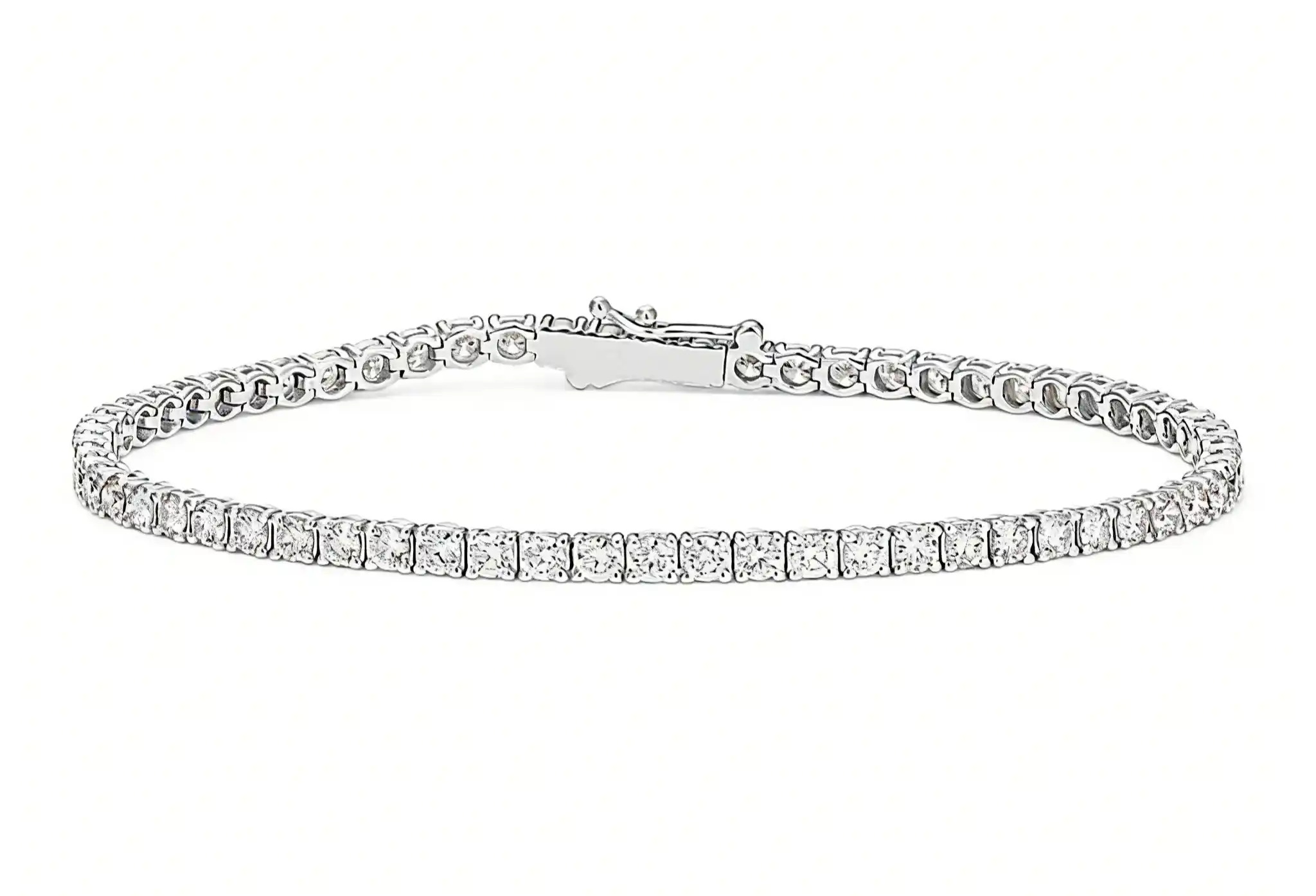 Celoray Custom 18K Solid Gold 4cttw Round Diamond Tennis Bracelet Prong Setting Celoray Custom 18K Solid Gold 4cttw Round Diamond Tennis Bracelet Prong Setting