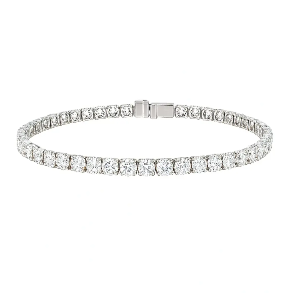Celoray Custom 18K Solid Gold 5cttw Round Diamond Tennis Bracelet Prong Setting Celoray Custom 18K Solid Gold 5cttw Round Diamond Tennis Bracelet Prong Setting
