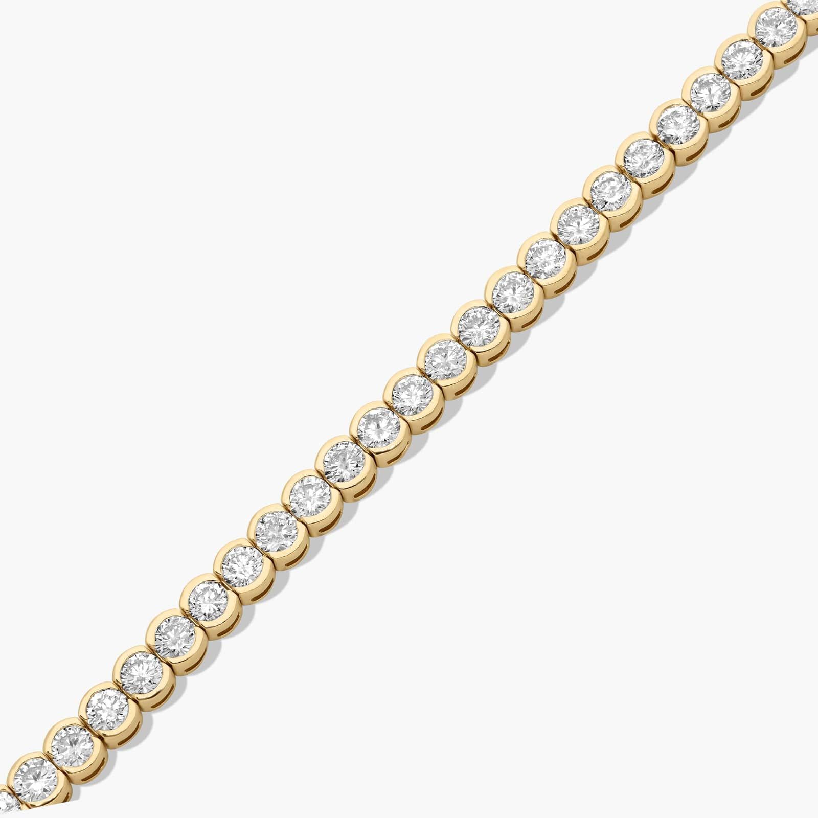 Celoray 14K Solid Gold 12ctw Round Lab Grown Diamond Tennis Bracelet Bezel Setting Celoray 14K Solid Gold 12ctw Round Lab Grown Diamond Tennis Bracelet Bezel Setting
