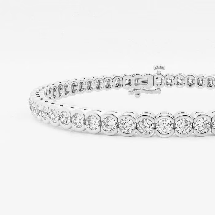 Celoray 14K Solid Gold 12ctw Emerald Cut Diamond Tennis Bracelet Prong Setting Celoray 14K Solid Gold 12ctw Emerald Cut Diamond Tennis Bracelet Prong Setting