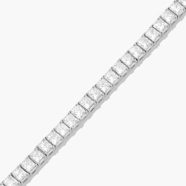Celoray 14K Solid Gold 8ctw Princess Diamond Tennis Bracelet Prong Setting