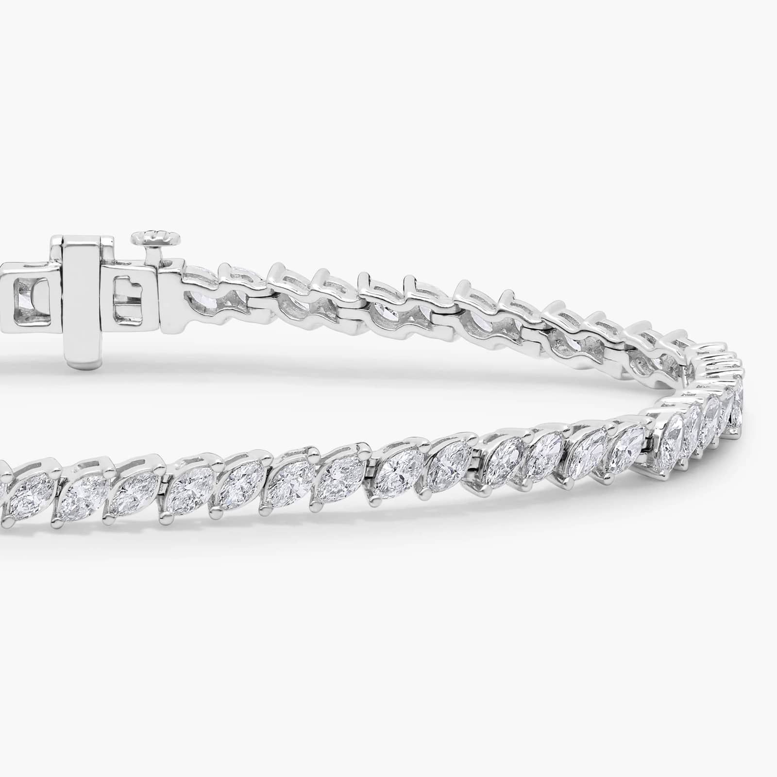 Celoray Custom 18K Solid Gold 3cttw Marquise Diamond Tennis Bracelet Prong Setting Celoray Custom 18K Solid Gold 3cttw Marquise Diamond Tennis Bracelet Prong Setting