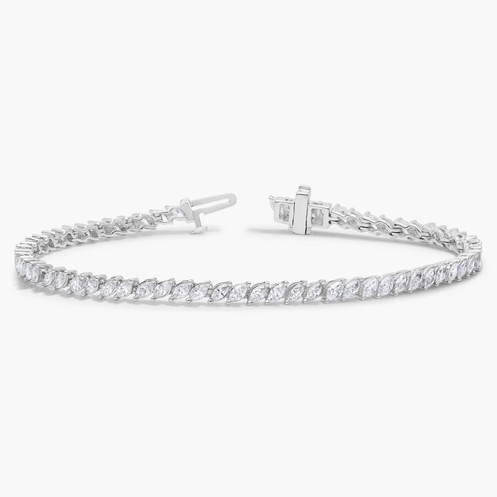 Celoray Custom 18K Solid Gold 3cttw Marquise Diamond Tennis Bracelet Prong Setting Celoray Custom 18K Solid Gold 3cttw Marquise Diamond Tennis Bracelet Prong Setting