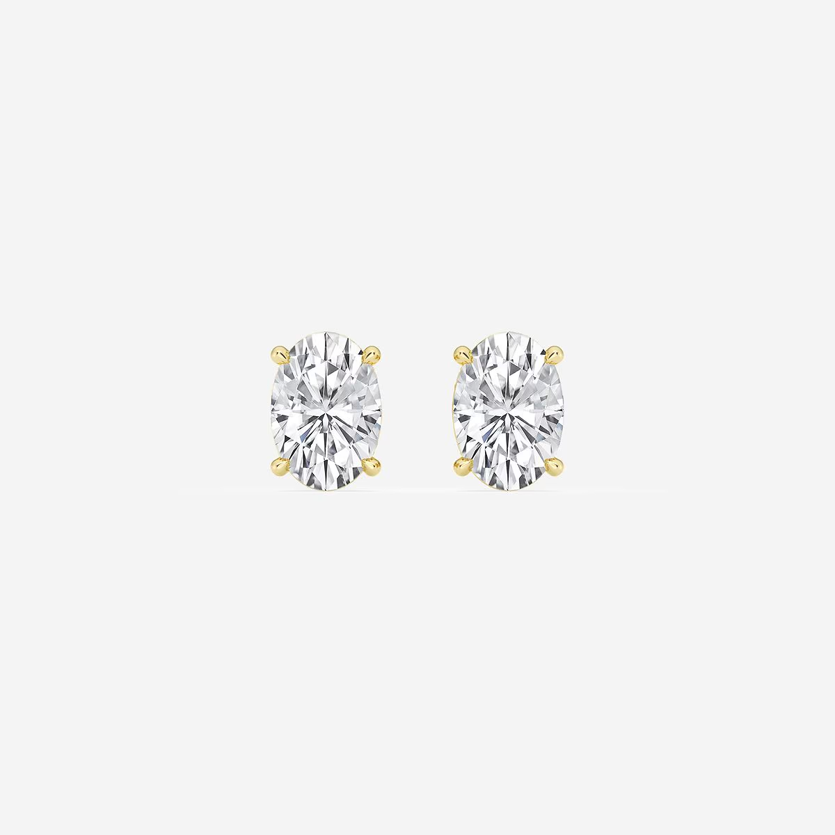 Celoray Customized Oval Solitaire Earstuds VS Lab Diamond Earrings In 18k Solid Gold Celoray Customized Oval Solitaire Earstuds VS Lab Diamond Earrings In 18k Solid Gold