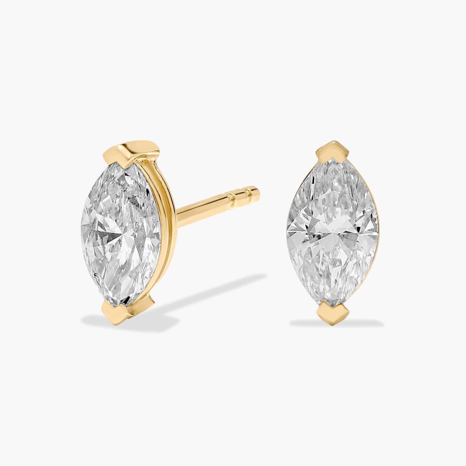 Celoray Customized Marquise Solitaire Earstuds VS Lab Diamond Earrings In 18k Solid Gold Celoray Customized Marquise Solitaire Earstuds VS Lab Diamond Earrings In 18k Solid Gold