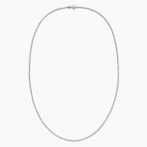 Celoray Customized 3ct VS Lab Diamonds Tennis Link Chain Necklace In 14K White Gold