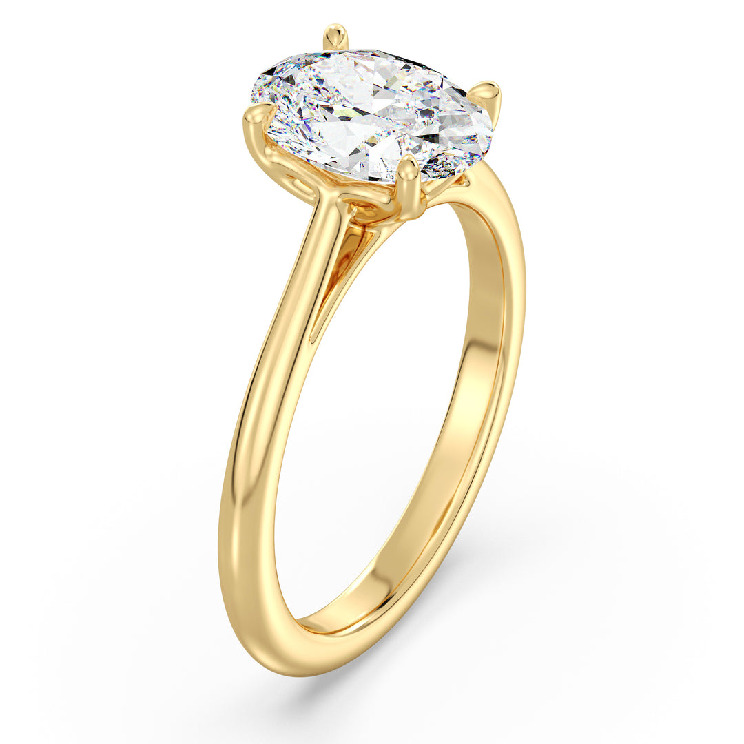 Celoray Customized 18K Solid Gold 3CT IGI Oval Diamond Solitaire Ring VVS Lab Diamond Celoray Customized 18K Solid Gold 3CT IGI Oval Diamond Solitaire Ring VVS Lab Diamond