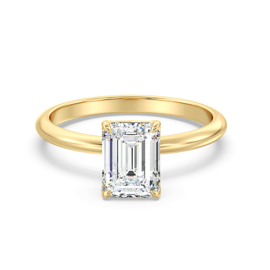 Celoray Customized 18K Solid Gold 3CT IGI Emerald Diamond Solitaire Ring VVS Lab Diamond Celoray Customized 18K Solid Gold 3CT IGI Emerald Diamond Solitaire Ring VVS Lab Diamond