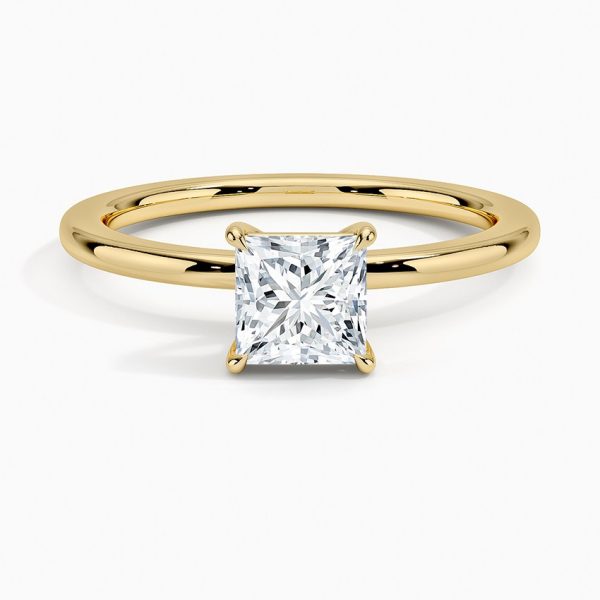 Celoray Customized 18K Solid Gold 3CT IGI Princess Cut Diamond Solitaire Ring VVS Lab Diamond