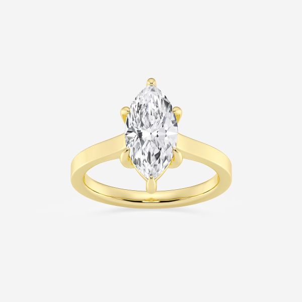 Celoray Customized Marquise Solitaire Engagement Band VS Lab Diamond Ring In 18k Solid Gold