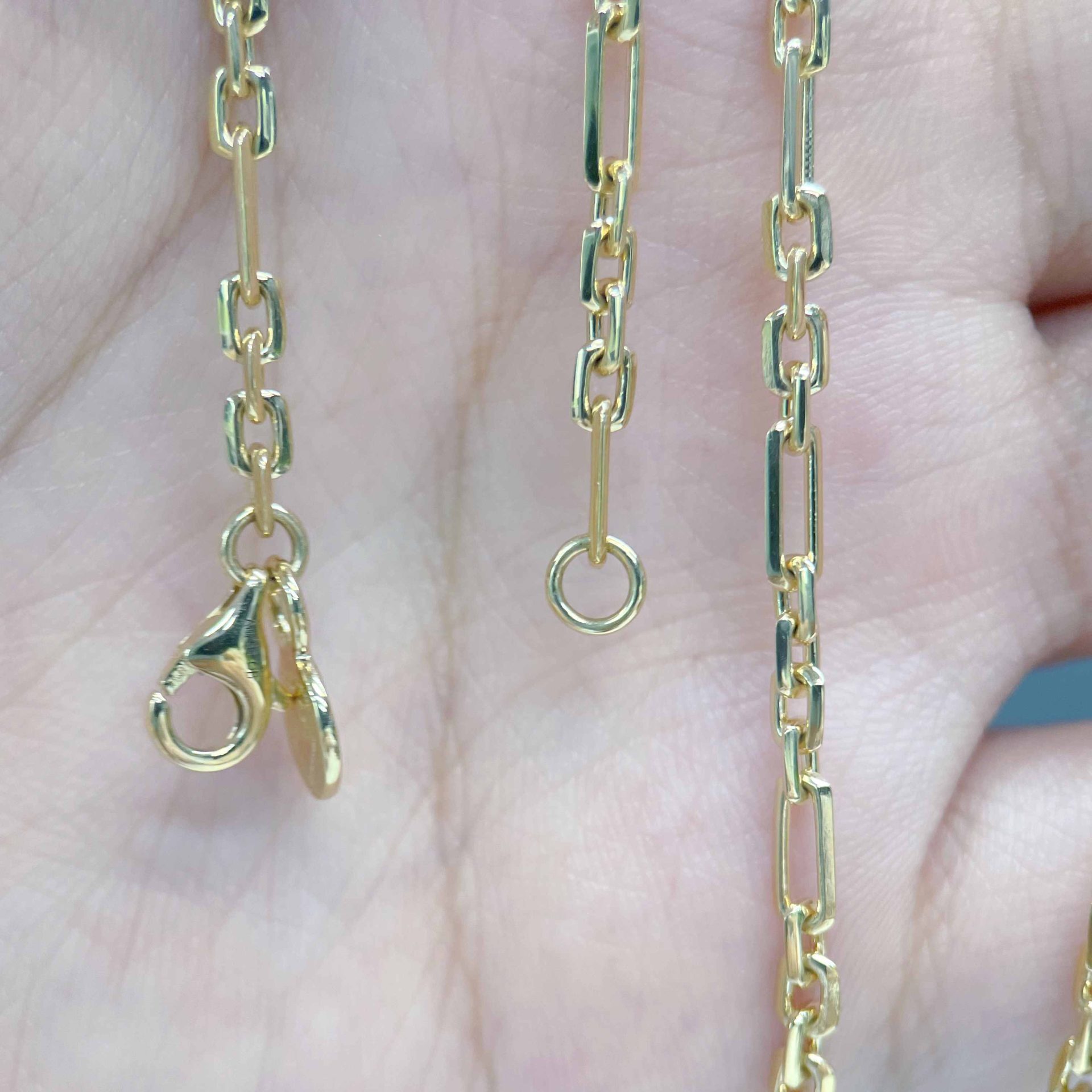 Celoray Custom 18K Yellow Gold with Black Rhodium 1ct VS Diamond Pendant Link Chain for Women Celoray Custom 18K Yellow Gold with Black Rhodium 1ct VS Diamond Pendant Link Chain for Women