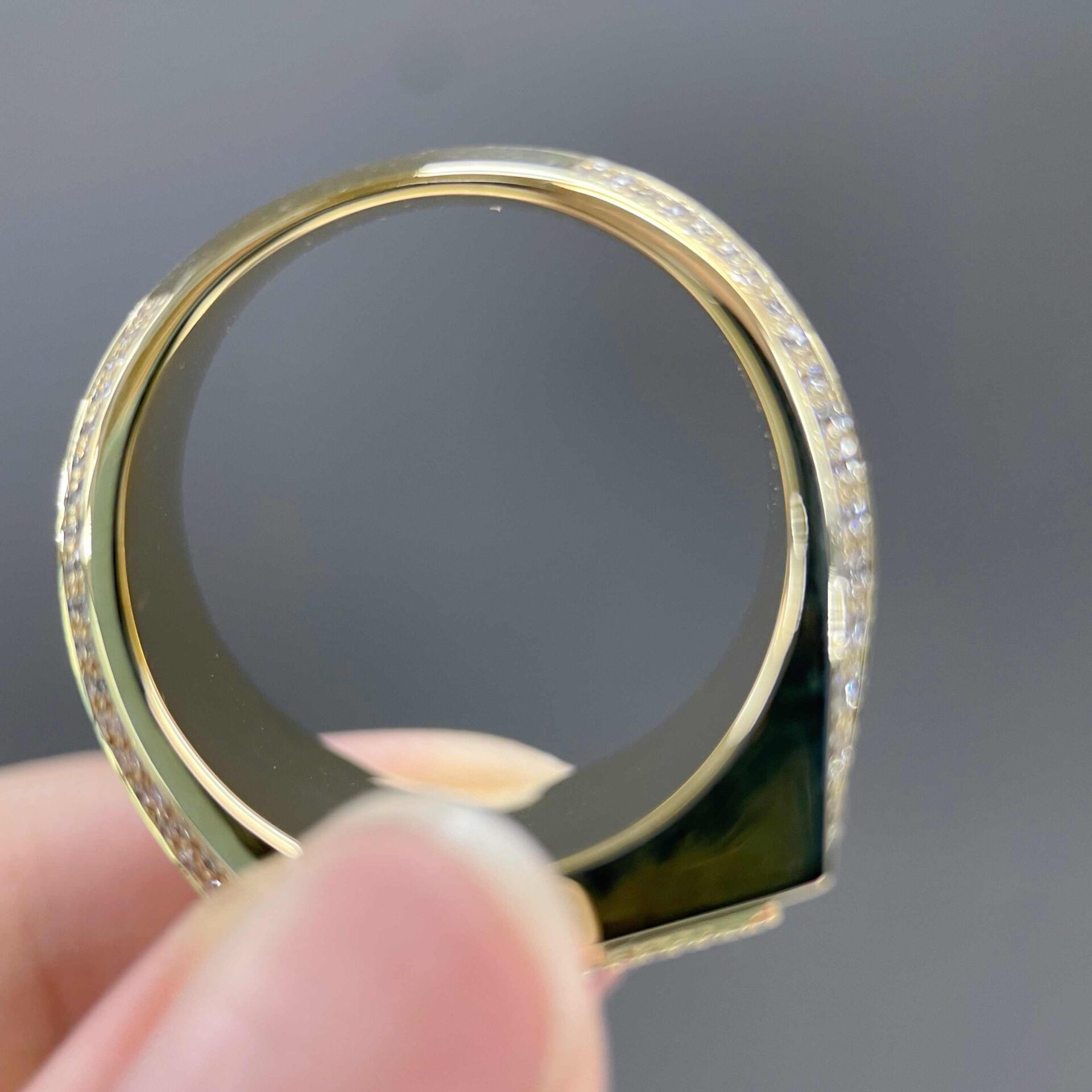 Celoray Custom 9K Oversized Letter B 1.68ctw Lab Diamond Ring For Men Celoray Custom 9K Oversized Letter B 1.68ctw Lab Diamond Ring For Men
