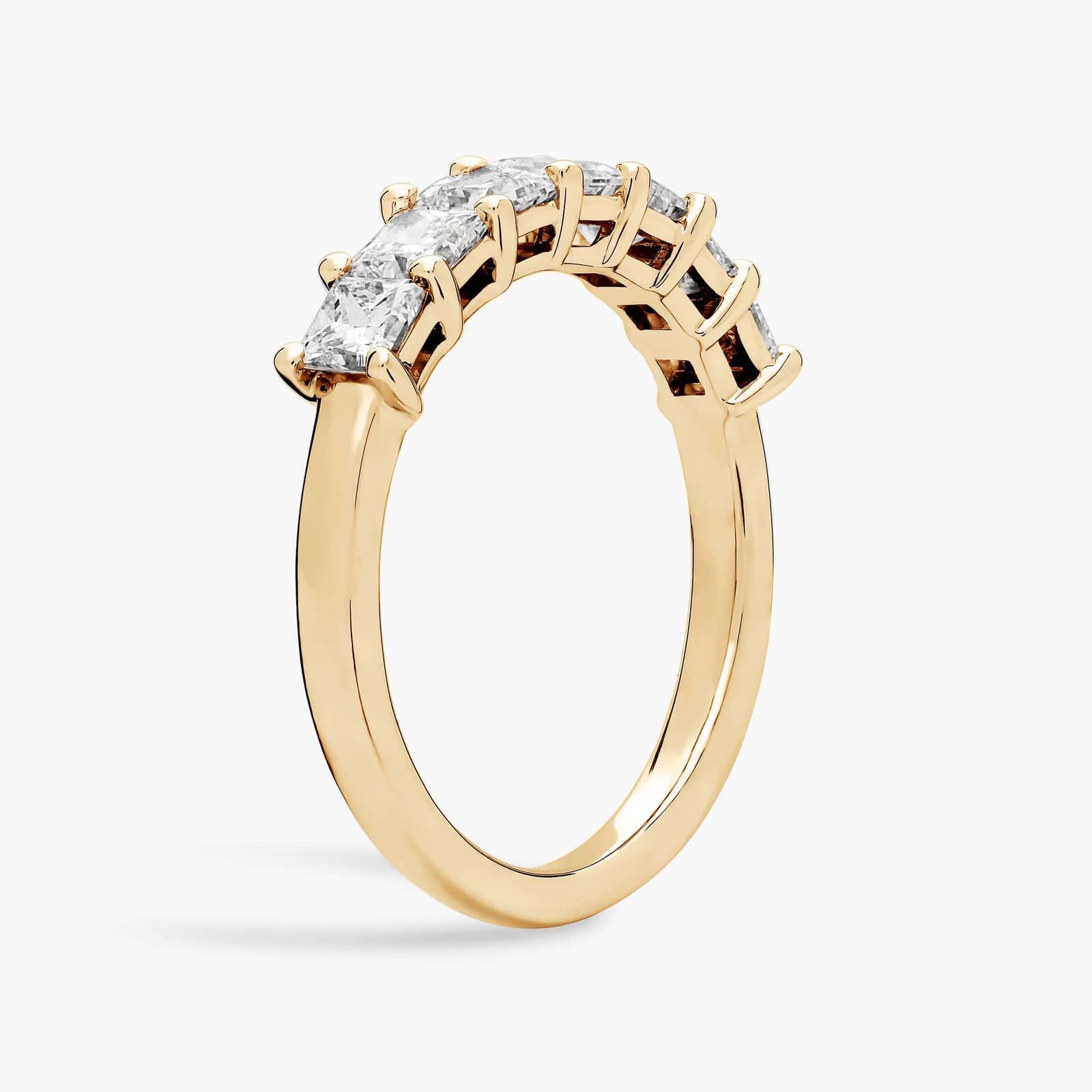 Celoray Custom 1CT Half Wedding Band Princess Diamond Anniversary Ring in 14K Rose Gold Celoray Custom 1CT Half Wedding Band Princess Diamond Anniversary Ring in 14K Rose Gold