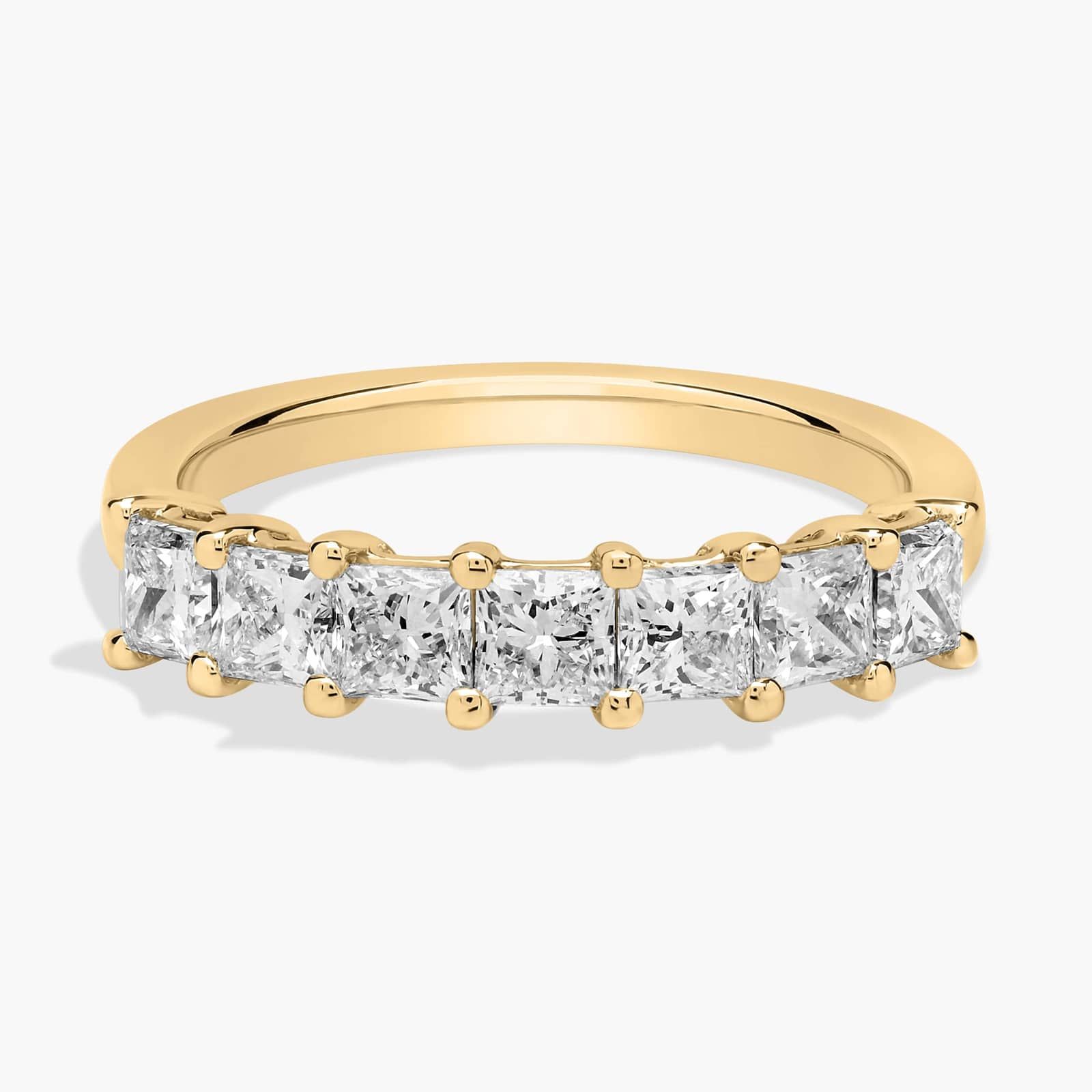 Celoray Custom 1CT Half Wedding Band Princess Diamond Anniversary Ring in 14K Rose Gold Celoray Custom 1CT Half Wedding Band Princess Diamond Anniversary Ring in 14K Rose Gold