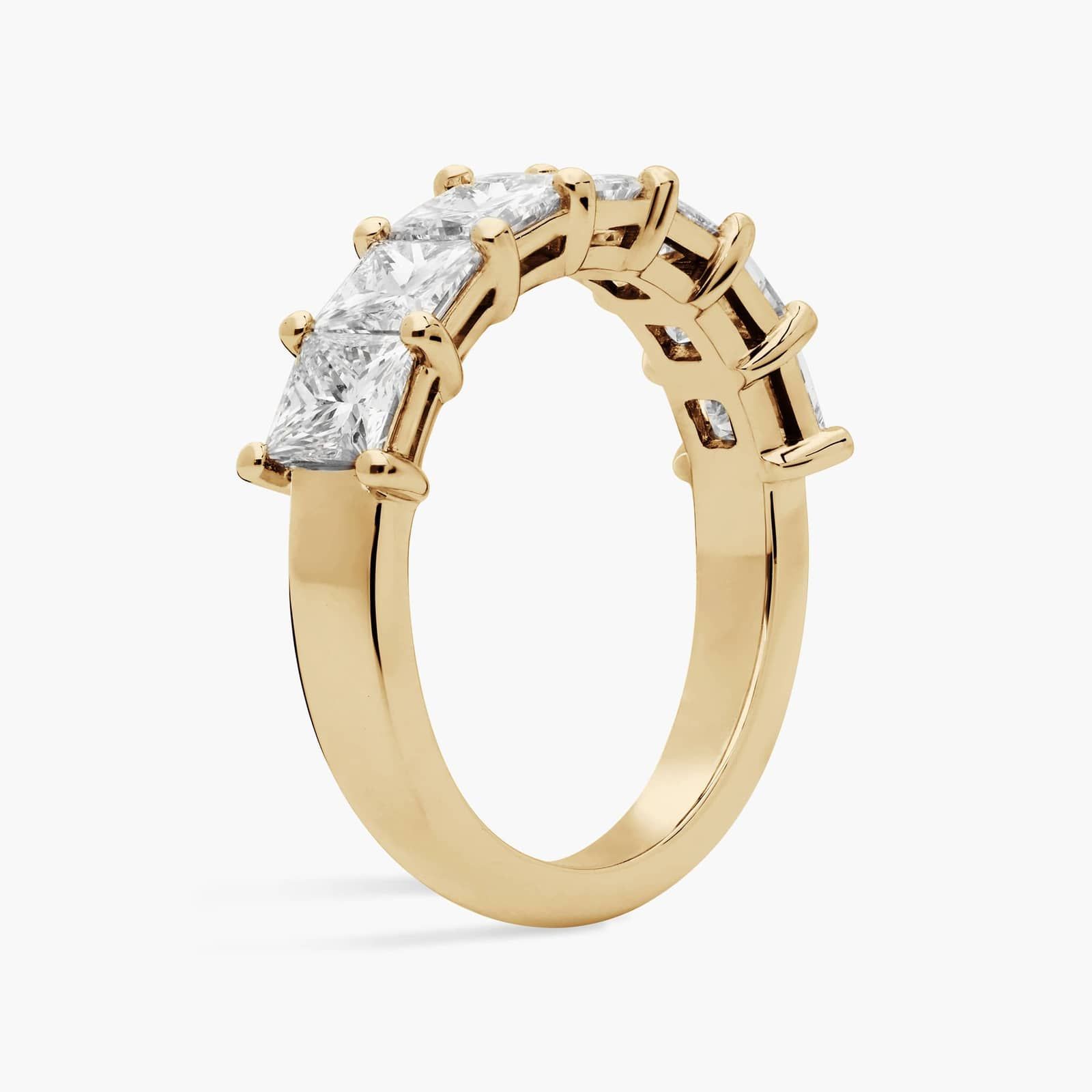 Celoray Custom 2CT Half Wedding Band Princess Diamond Anniversary Ring in 14K Yellow Gold Celoray Custom 2CT Half Wedding Band Princess Diamond Anniversary Ring in 14K Yellow Gold