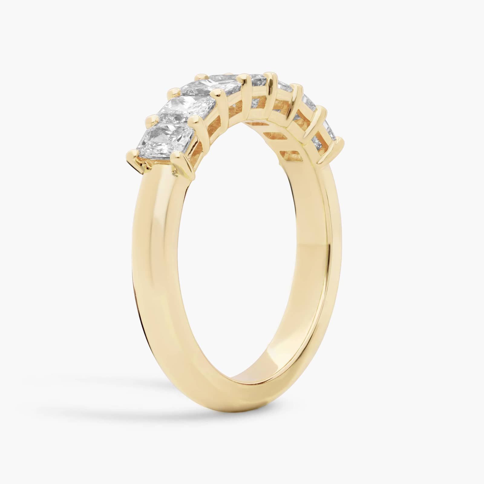 Celoray Custom 1CT Half Wedding Band Radiant Diamond Anniversary Ring in 14K Yellow Gold Celoray Custom 1CT Half Wedding Band Radiant Diamond Anniversary Ring in 14K Yellow Gold