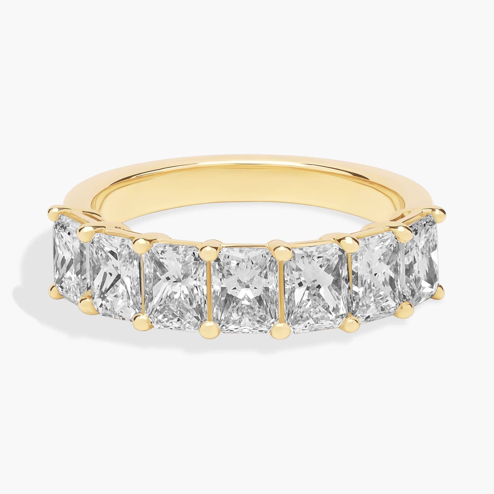 Celoray Custom 2CT Half Wedding Band Radiant Diamond Anniversary Ring in 14K Rose Gold Celoray Custom 2CT Half Wedding Band Radiant Diamond Anniversary Ring in 14K Rose Gold