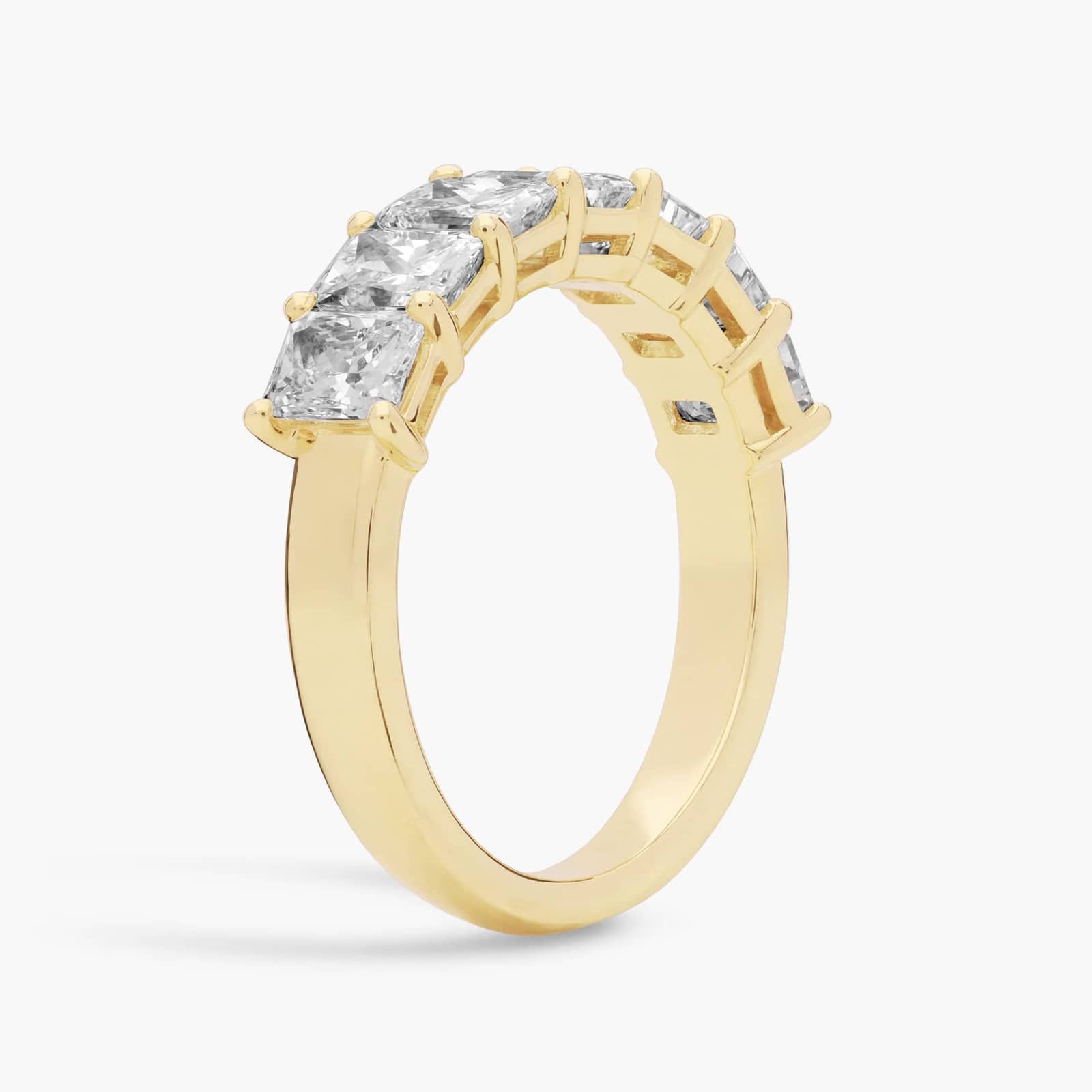 Celoray Custom 2CT Half Wedding Band Radiant Diamond Anniversary Ring in 14K Rose Gold Celoray Custom 2CT Half Wedding Band Radiant Diamond Anniversary Ring in 14K Rose Gold