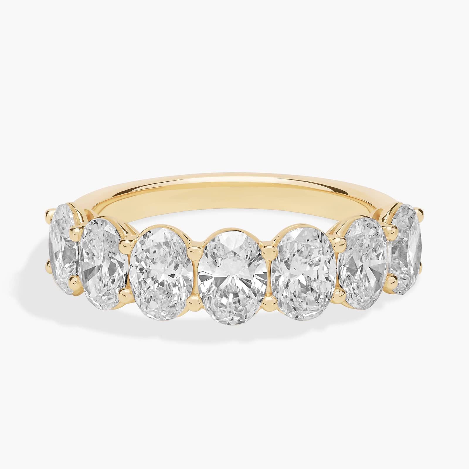 Celoray Custom 3CT Half Wedding Band Oval Diamond Anniversary Ring in 14K Yellow Gold Celoray Custom 3CT Half Wedding Band Oval Diamond Anniversary Ring in 14K Yellow Gold
