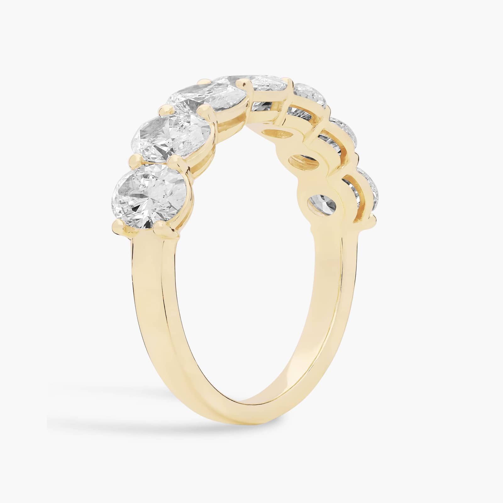 Celoray Custom 3CT Half Wedding Band Oval Diamond Anniversary Ring in 14K Yellow Gold Celoray Custom 3CT Half Wedding Band Oval Diamond Anniversary Ring in 14K Yellow Gold
