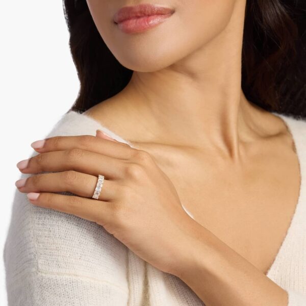 Celoray Custom 2CT Half Wedding Band Emerald Diamond Anniversary Ring in 14K Yellow Gold