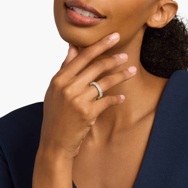 Celoray Customized 3ct Wedding Band Princess Cut Eternity Diamond Ring In 14K Yellow Gold