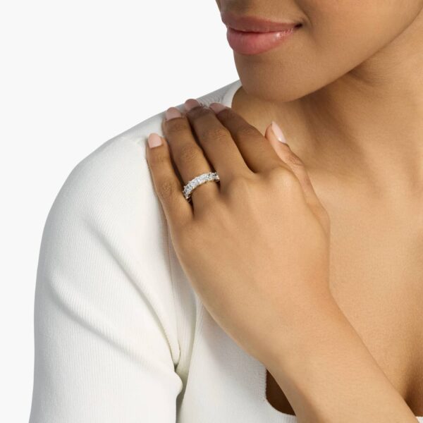 Celoray Customized 5ct Wedding Band Princess Cut Eternity Diamond Ring In 14K Yellow Gold