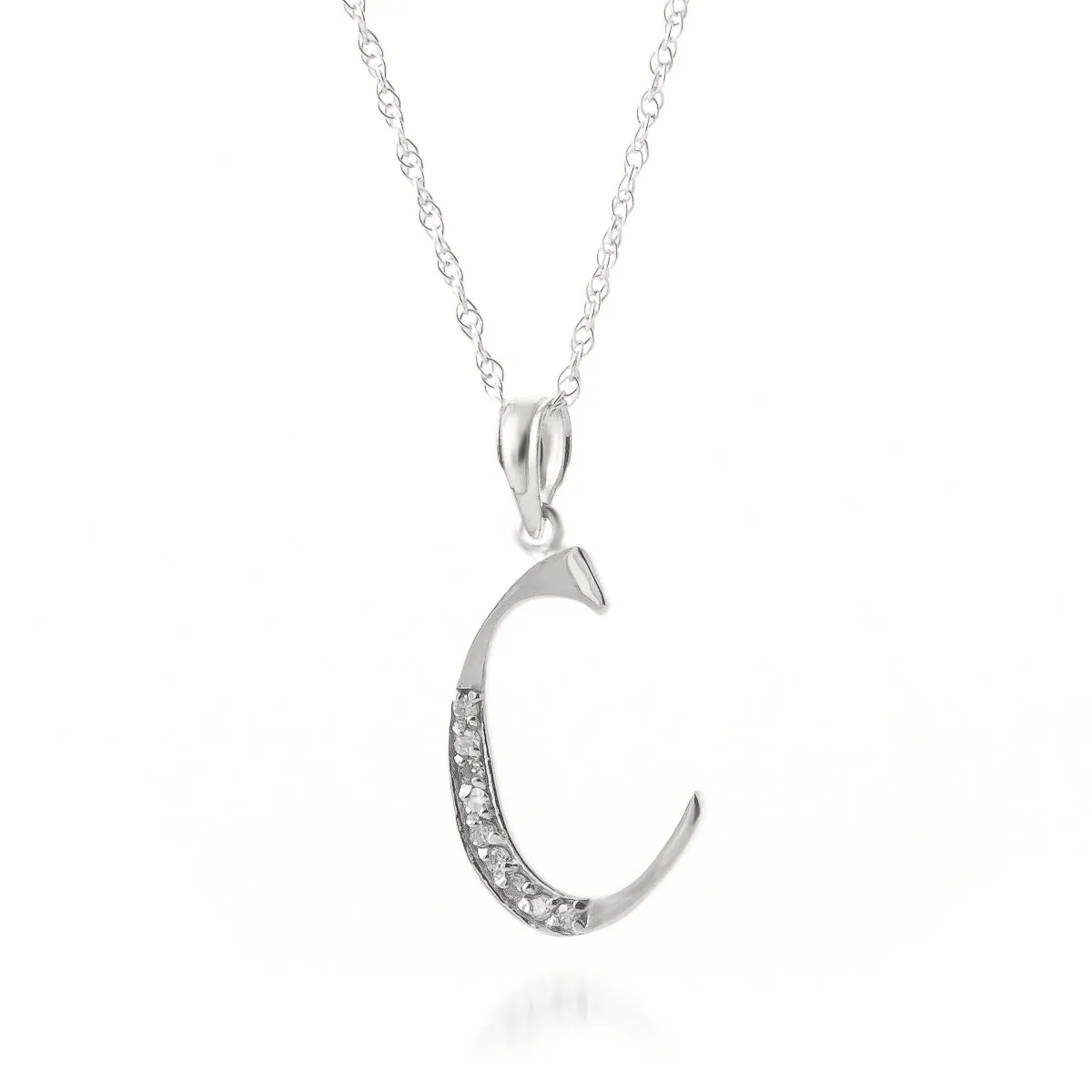 Celoray Customized 18K Pure Gold Letter C Classic Initial Pendant Necklace Celoray Customized 18K Pure Gold Letter C Classic Initial Pendant Necklace
