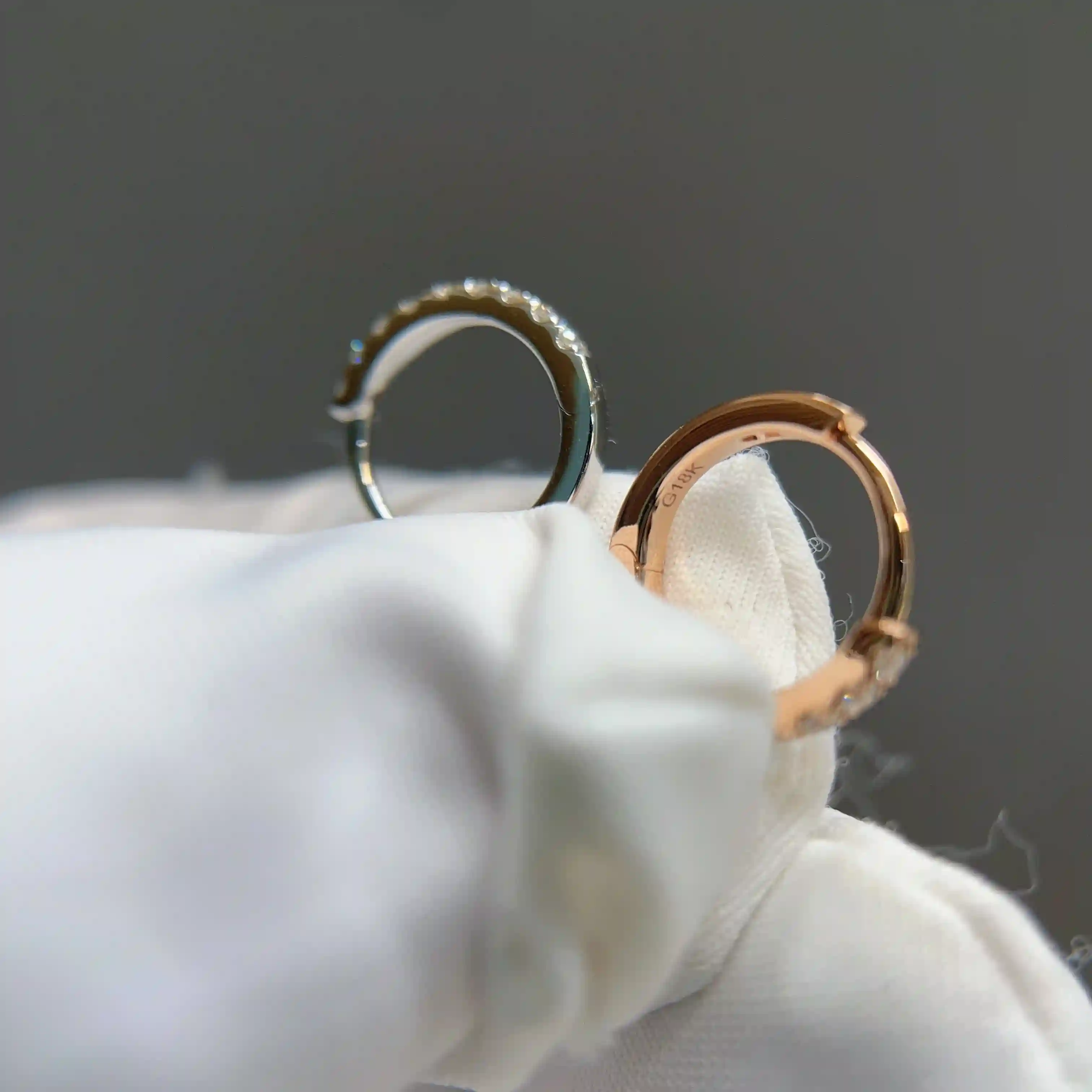 Celoray Custom 14K Gold 12CTTW Diamond Earrings Hoop 10MM (1) Celoray Custom 14K Gold 1/2CTTW Diamond Earrings Hoop 10MM