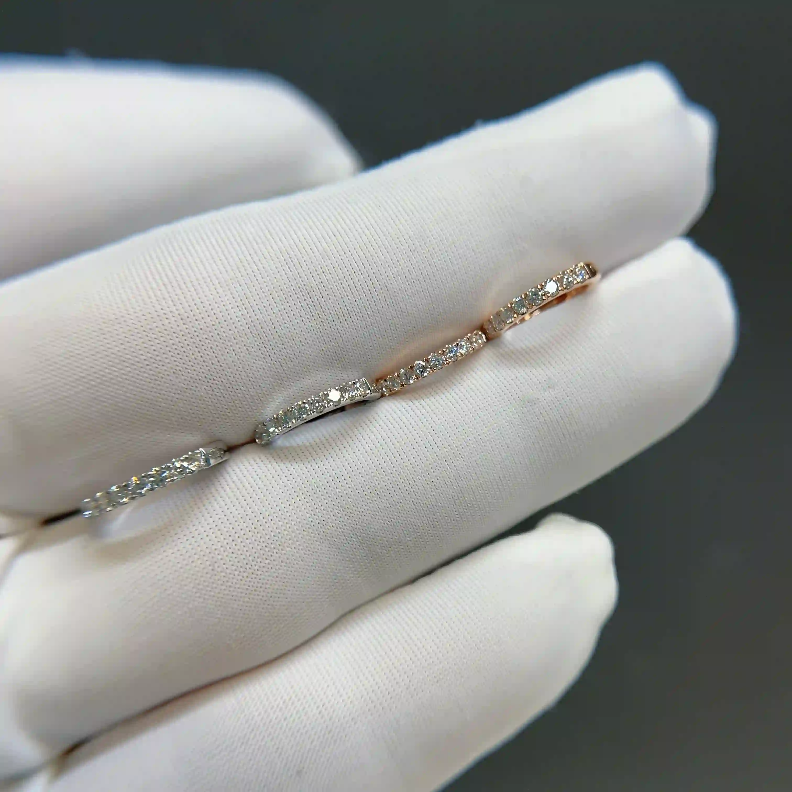 Celoray Custom 14K Gold 12CTTW Diamond Earrings Hoop 10MM (2) Celoray Custom 14K Gold 1/2CTTW Diamond Earrings Hoop 10MM