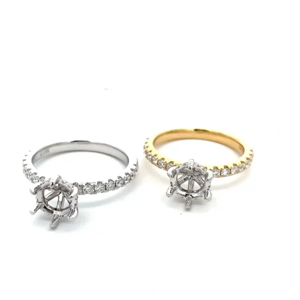 Celoray Custom 18K Gold IGI Certificated 1CT Round Diamond Engagement Ring Setting