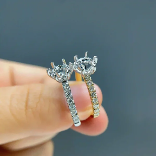 Celoray Custom 18K Gold IGI Certificated 1CT Round Diamond Engagement Ring Setting