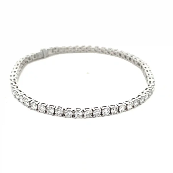 Celoray Custom 18K White Gold 4CT Tennis Bracelet with VVS Lab Diamonds