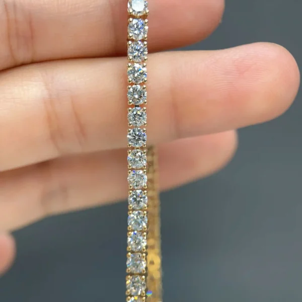 Celoray Custom 18K Yellow Gold 7CTTW Tennis Bracelet VVS Lab Diamonds