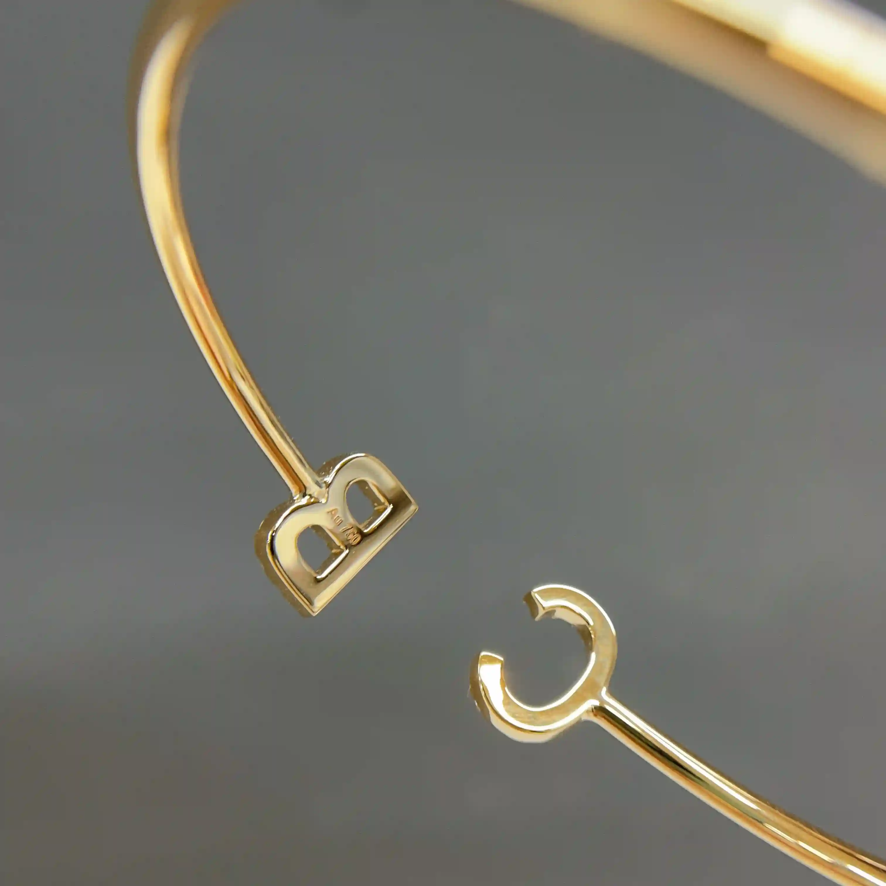 Celoray Custom 18K Yellow Gold Flexible Bracelet Cuff with Letters (2) Celoray Custom 18K Yellow Gold Flexible Bracelet Cuff with Letters