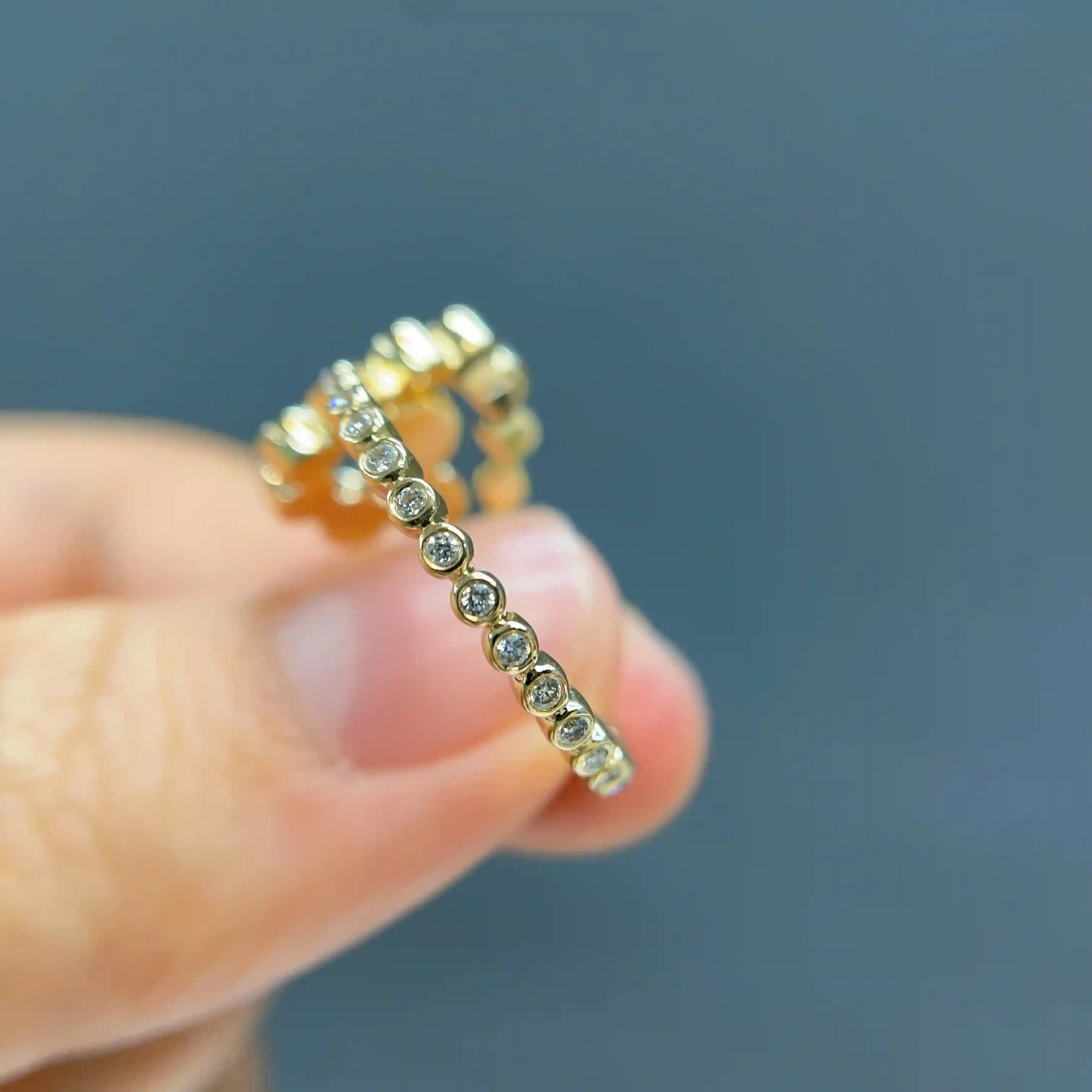 Celoray Custom 18K Yellow Gold Graduated Sunflower Diamond Ring for Women Celoray Custom 18K Yellow Gold Graduated Sunflower Diamond Ring for Women
