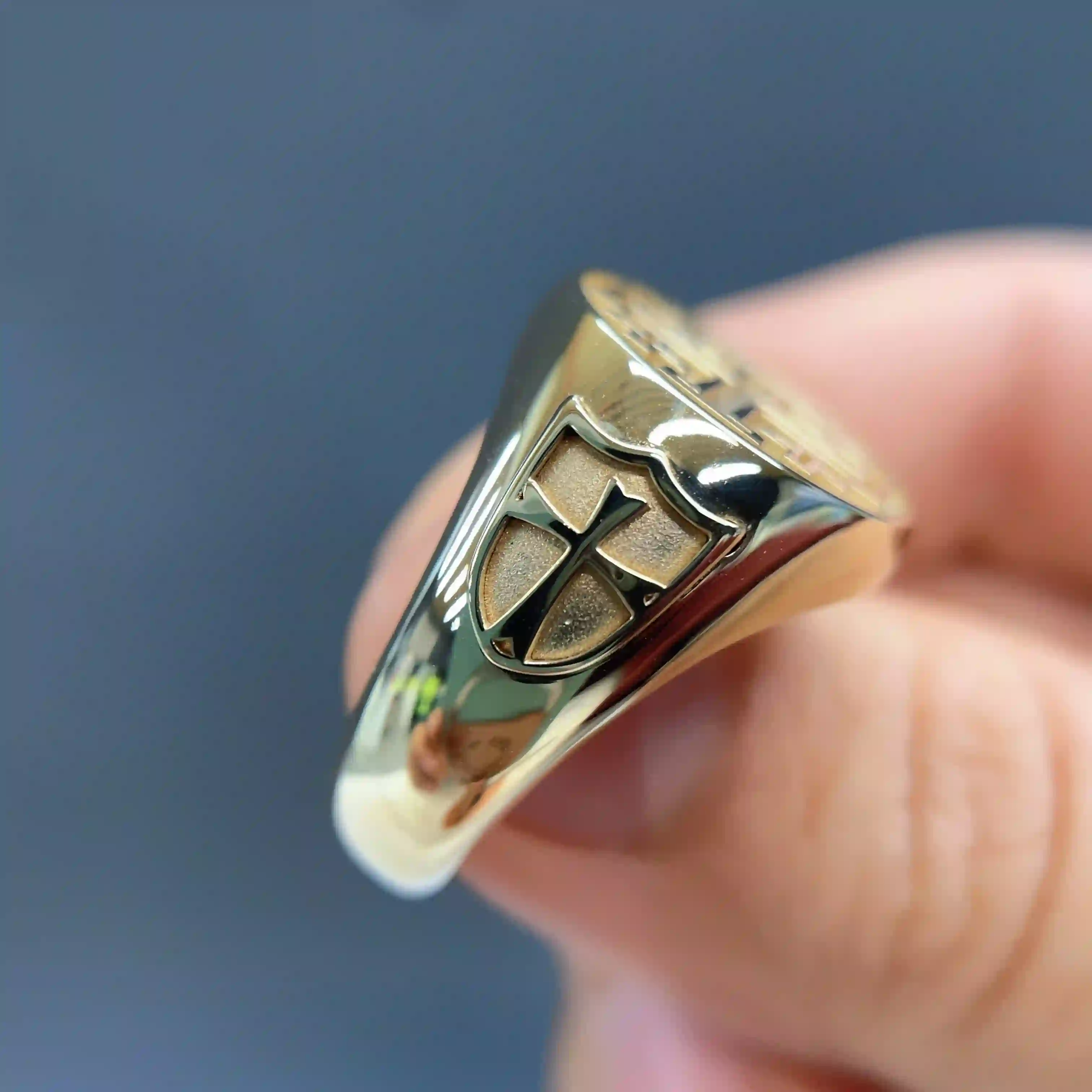 Celoray Custom 18K Yellow Gold Jerusalem Cross Ring for Men (5) Celoray Custom 18K Yellow Gold Jerusalem Cross Ring for Men