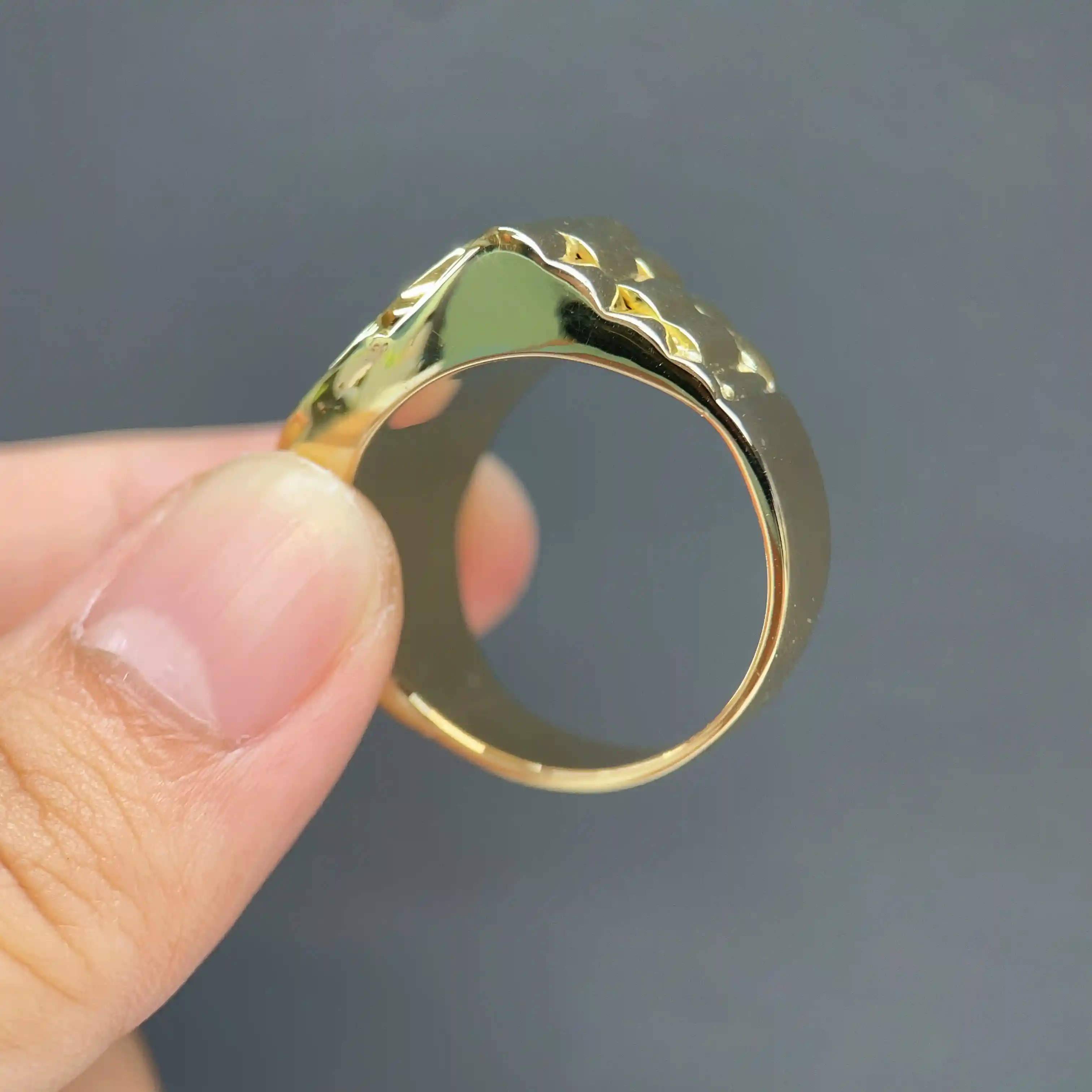 Celoray Custom 18K Yellow Gold Lab Diamond Crown Ring for Men (2) Celoray Custom 18K Yellow Gold Lab Diamond Crown Ring for Men