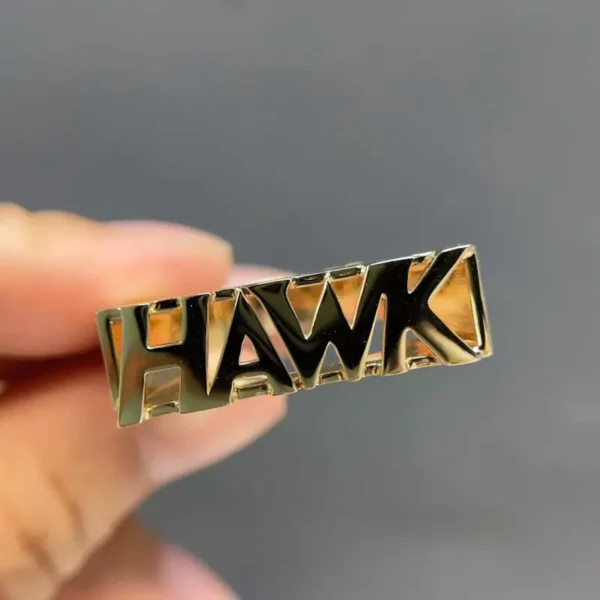 Celoray Custom 9K Gold Hawk Statement Ring For Men