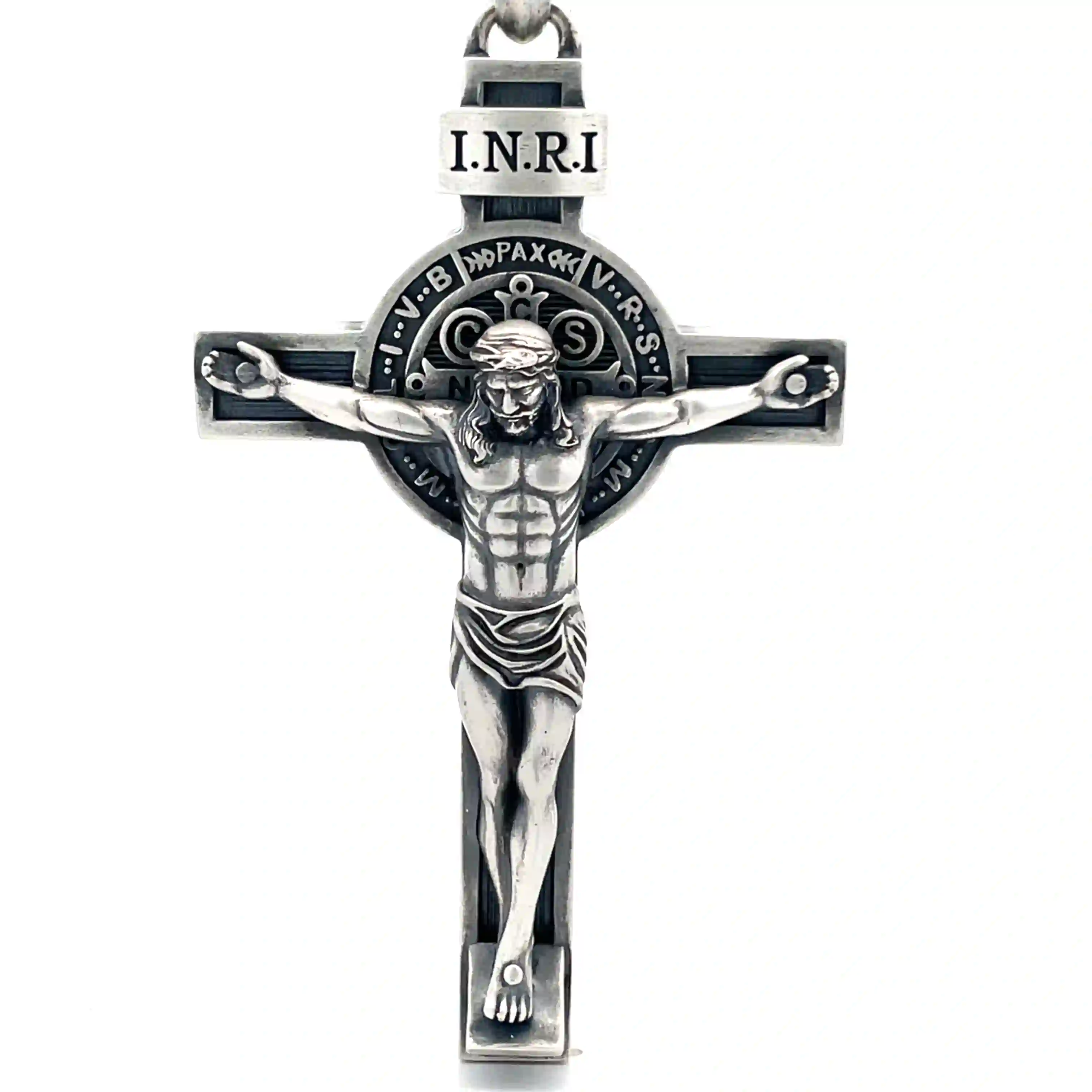 Celoray Custom Sterling Silver Jesus Cross Pendant 45MM with Bail (4) Celoray Custom Sterling Silver Jesus Cross Pendant 45MM with Bail