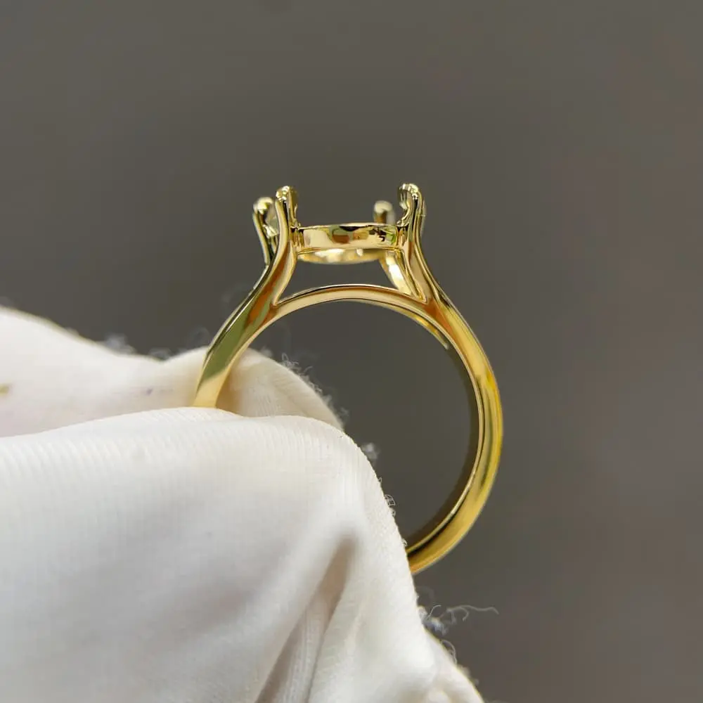 Celoray Custom 18K Yellow Gold 6 Prong 3CT Oval Diamond Solitaire Engagement Ring Setting (4) Celoray Custom 18K Yellow Gold 6 Prong 3CT Oval Diamond Solitaire Engagement Ring Setting