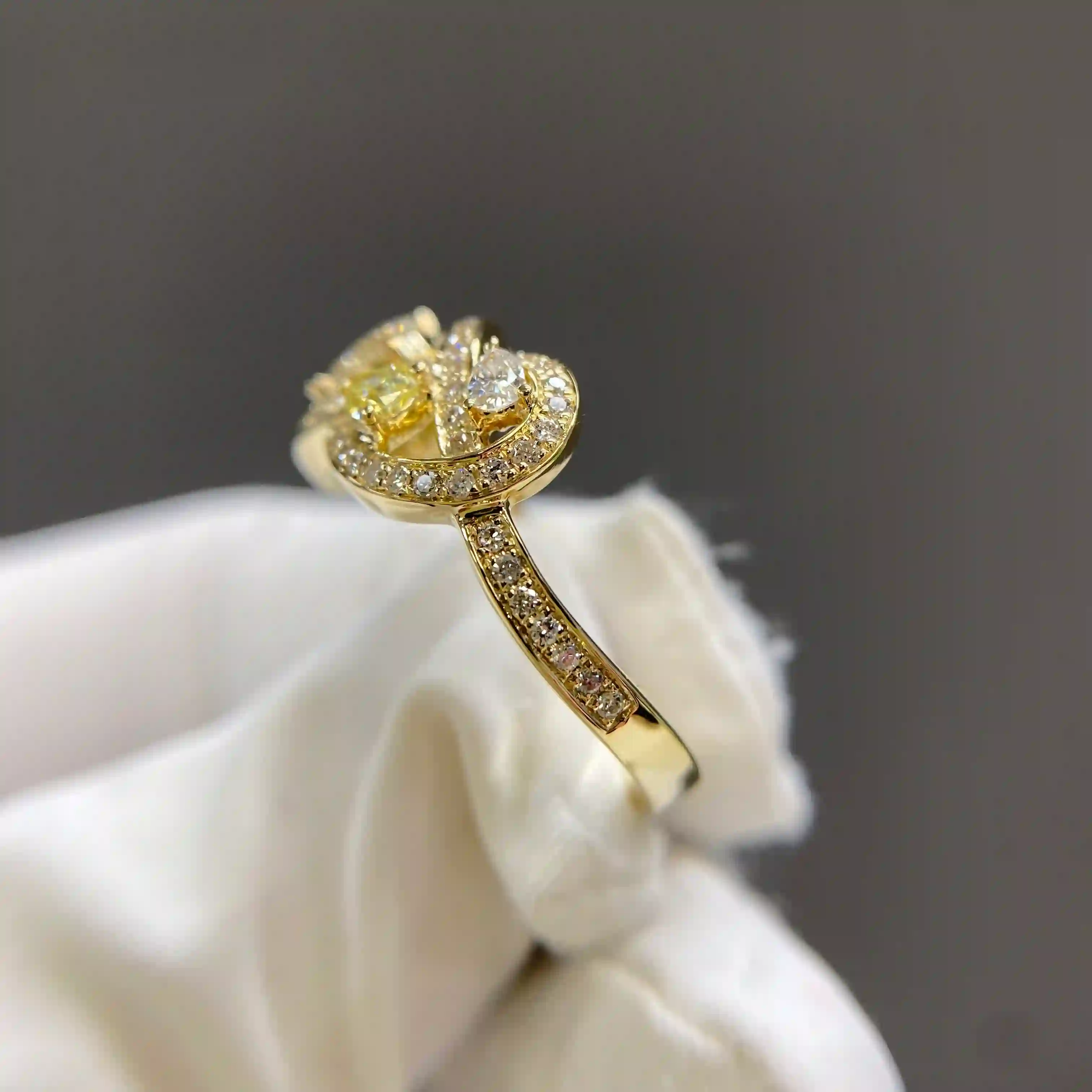 Celoray Custom 9K Yellow Gold Three Stone Diamond Ring 0.5CT Total with Infinity Twist Design (5) Celoray Custom 9K Yellow Gold Three Stone Diamond Ring 0.5CT Total with Infinity Twist Design